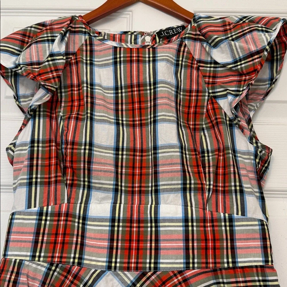 J.Crew Stewart Tartan Plaid Peplum Top - Picture 7 of 7